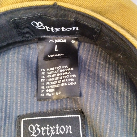 Brixton Linen Blend Newsboy Hat / Cap in a Neutral Tan Colourway. Size Large,EUC - Picture 5 of 6
